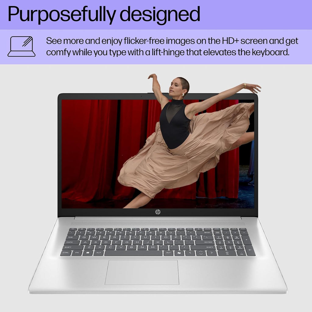 HP 17.3' FHD Touchscreen Laptop - AMD Ryzen 5 7430U CPU, 250 Nits IPS Display, Webcam, Wifi6, Win 11 Pro for Business & Students(32GB RAM 1TB SSD)
