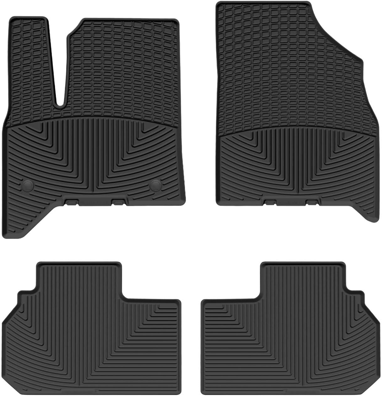 WeatherTech All-Weather Floor Mats for Chevrolet Traverse, Acadia, Enclave - 1st & 2nd Row (W735-W736), Black