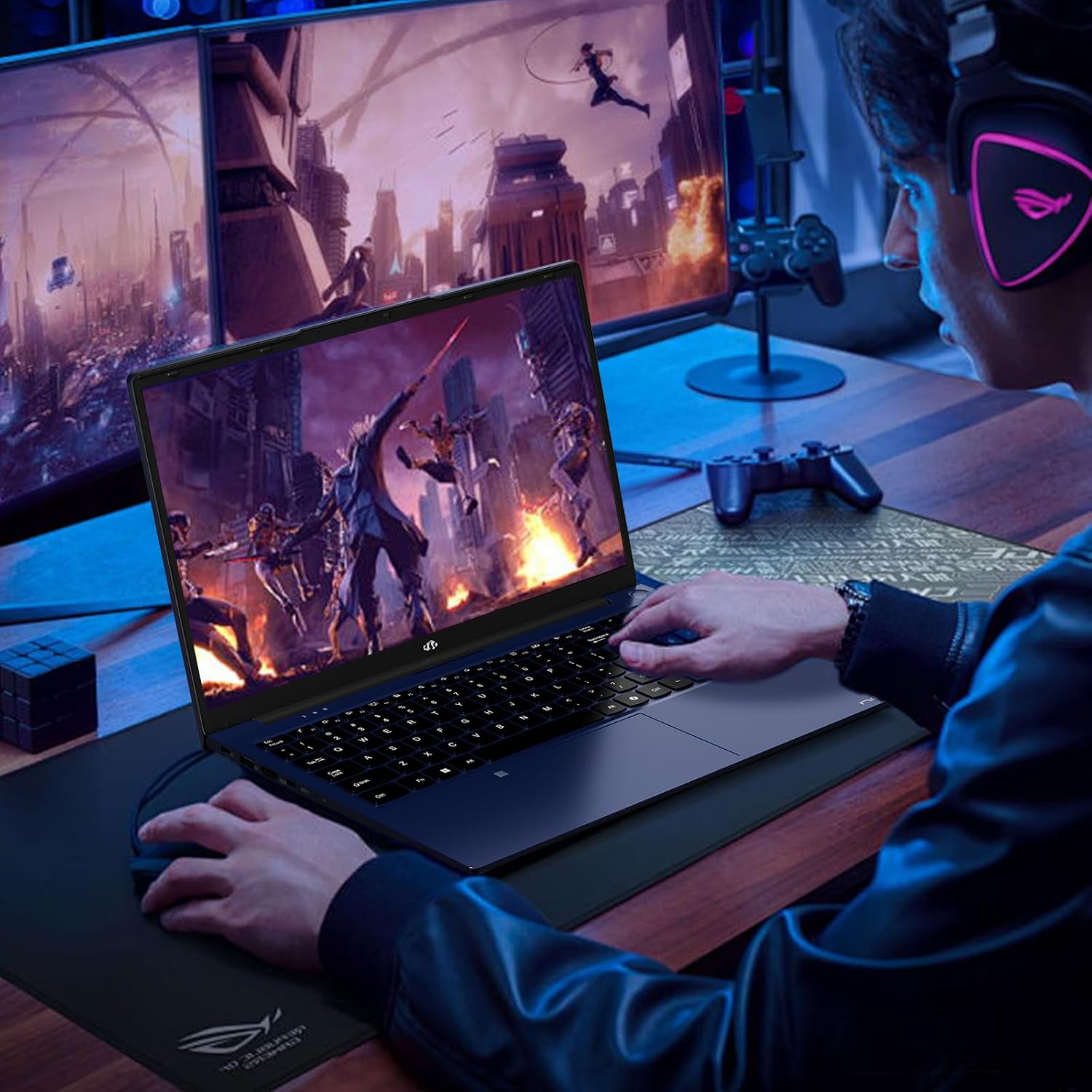 NIMO 15.6' IPS FHD-Business-Laptop, 8 Cores AMD Ryzen 7 Pro 6850U 32GB RAM 1TB SSD (Beat i7-1360P Up to 4.7GHz) Radeon 680M 100W Fast PD Backlit Keyboard for Content Creators & Student 2-Yr Warranty