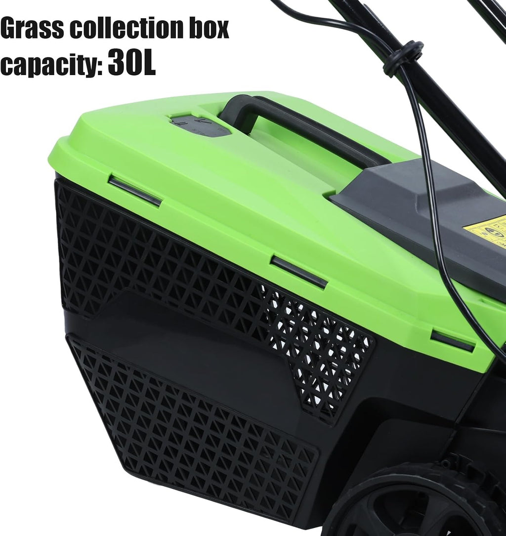 13-Inch Cordless Lawn Mower, 21V 4.0Ah Electric Mower with Brushless Motor, Walk-Behind Lawn Mowers Self Propelled Lawn Mower, Upgraded Brushless Motor, 30L Grass Tank, 1600W Electric Lawn Mo
