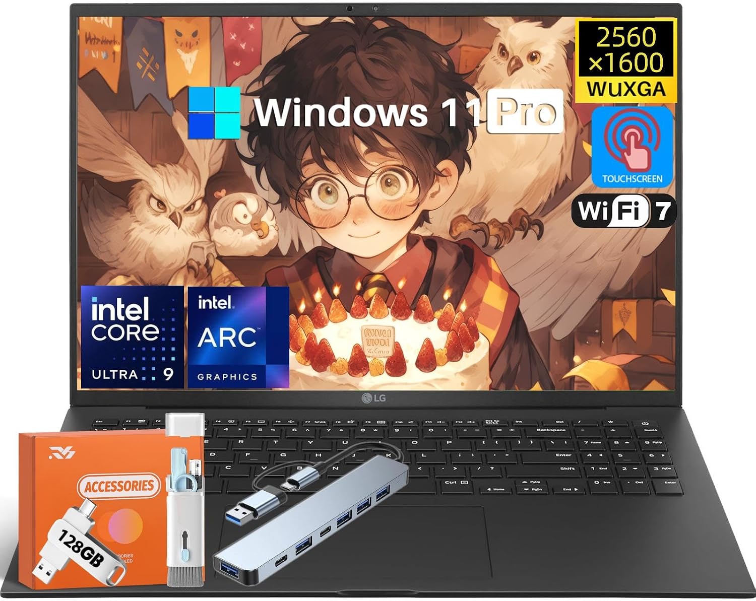 LG Gram 17 2025 Laptop Copilot+ PC, 17' WQXGA 2.5K Touchscreen, Intel Ultra 9 288V Processor(5.1GHz,8 cores & 8 Threads), 32 GB RAM, 4 TB SSD, Intel Arc Graphics, Wi-Fi 7, Backlit KB, Win 11 Pro