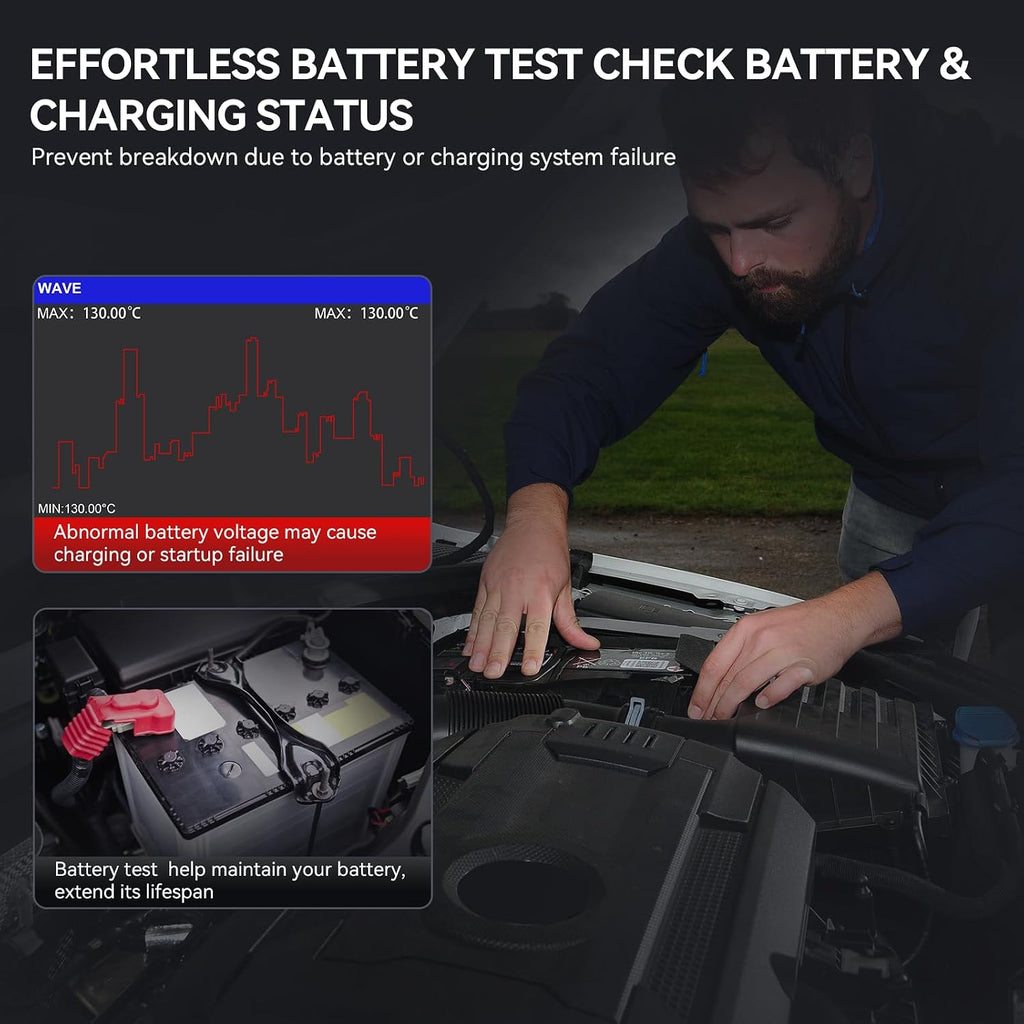 iCarsoft VOL V2.0 OBD2 Scanner for Volvo/SAAB, Auto in-Depth Full Systems Scan OBD2 Diagnostic Tool, 118 Graph Data/Battery Test/Reset, ABS SRS Engine Transmission Code Reader