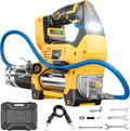 DIYtoolifz Cordless Grease Gun Compatible with DeWalt 20V Battery, 12000PSI High Pressure, 3-Speed&Brushless Motor, 9oz/min Max Flow, 2-in-1 for Cartridge/Bulk Grease, 39.4'Hose&4 Couplers(Tool Only)