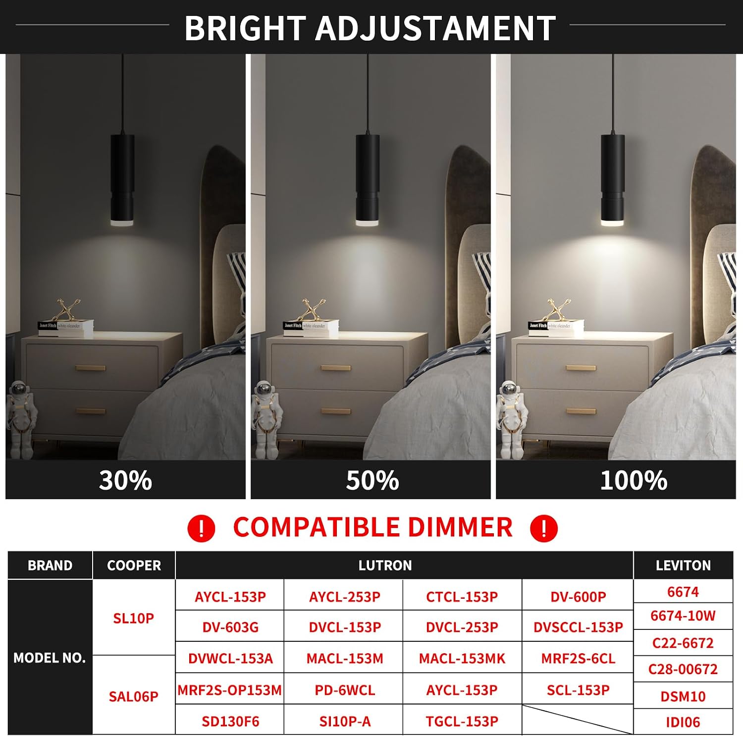 OKELI Pendant Lights, Modern Black Pendant Lights Fixture,3-CCT Unique Adjustable Focus LED Pendant Lighting for Kitchen Island,20W,2700/4000k/6000K, ETL(3Pack)