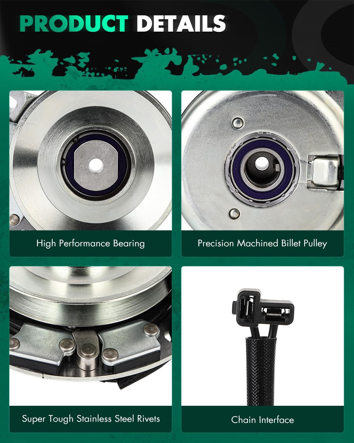 Electric Lawnmower, SCITOO PTO Clutch Fit for BOBCAT, for Bunton, for Case, for Exmark, for Great Dane, for Ingersoll, for Toro, for Warner, for Woods 5218-213