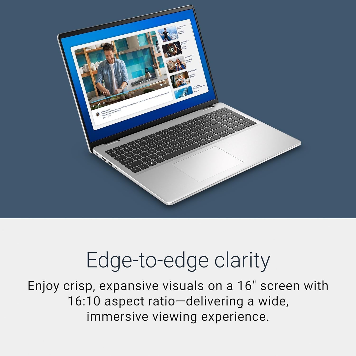 Dell 16 Inch FHD+ Touchscreen Laptop with Backlit Keyboard | Intel Core 5 120U, 10 Cores, Up to 5GHz | 32GB DDR5 RAM, 4TB Storage | WiFi 6E | Windows 11 | Silver Metal | Microsoft Copilot AI