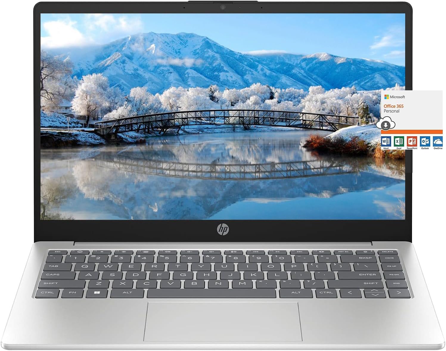 HP 14 FHD Laptop Computer, Intel Quad-Core Pentium N200 (Beat i5-8250U), 16GB RAM, 1TB SSD, WiFi, Webcam, Fast Charge, Backlit Keyboard, 1 Year Microsoft Office 365, Win 11, w/GM Accessory