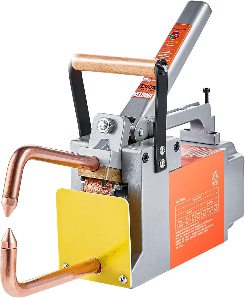 VEVOR Portable Spot Welder, 1/8-inch Spot Welder Machine with 1.5KVA Input Capacity, Handheld Welding Tip Gun, Metal Sheet Spot Welding Machine
