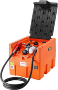 VEVOR Portable Diesel Tank, 48 Gallon, 10.6GPM Flow Rate, Diesel Fuel with 12V Electric Transfer Pump, 13.1 ft Hose, Auto Fueling Nozzle, Transfer Tank for Easy Fuel Transportation, Orange