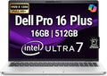 Dell Pro 16 Plus PB16250 (Replaces Latitude 5550) Business Notebook 16' FHD+ Intel Ultra 7-265U, 16GB DDR5 RAM, 512GB NVMe, Wi-Fi 6E, BT, Backlit Keyboard, HD Webcam, RJ-45, Win 11 Pro