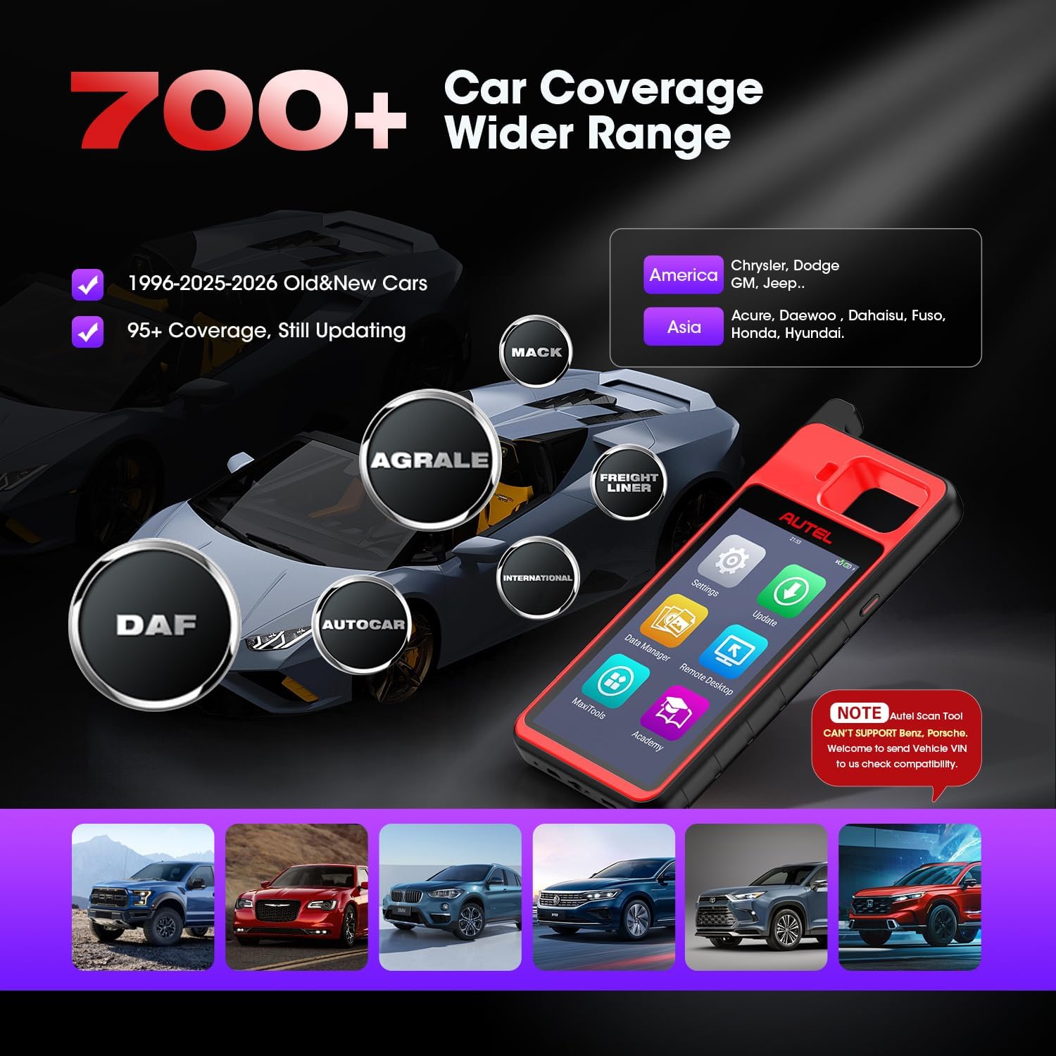 Autel Scanner MaxiIM KM100 (X), 2026 Car Diagnostic Scan Tool, OBD-Learn for 99% Cars, Lifetime Free Update, IM508S IM608 PRO II Lite Model, 2.0 Hardware for Home Mechanics & DIYers (KM Series 100)
