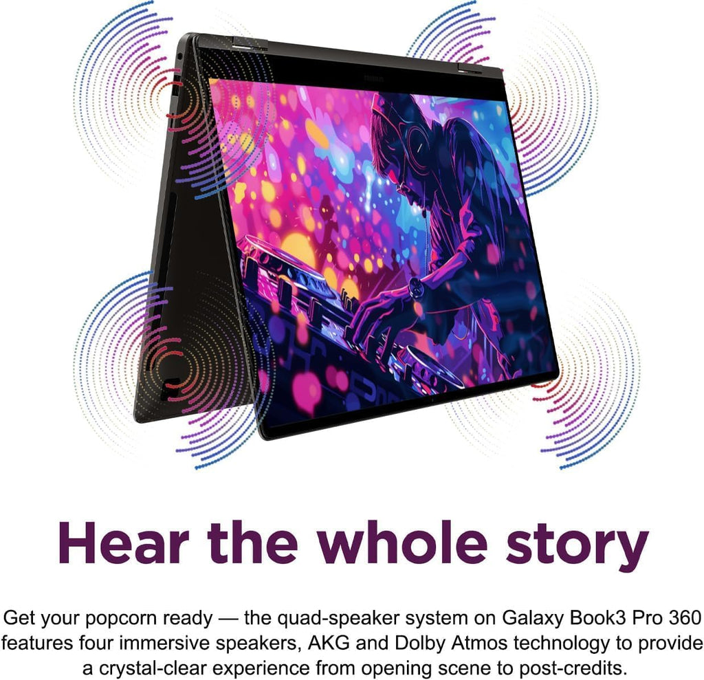 Samsung Galaxy Book3 Pro 360 2-in-1 Laptop (16' 3K Touchscreen, Intel 12-Core i7-1360P, 16GB RAM, 512GB SSD, S Pen) AMOLED ,Business, Creator, Designer, Backlit, FP, Win 11 Pro, French KB, NP960QFG