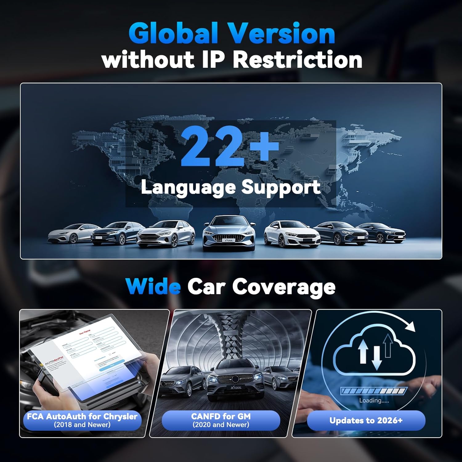 XTOOL D5S OBD2 Scanner, 16 Resets, Car Scanner for Engine ABS SRS Transmission, Crank Sensor Relearn, Throttle Relearn, EPB, Code Reader for Cars and Trucks, CAN FD&FCA Scan Tool, Lifetime Free Update