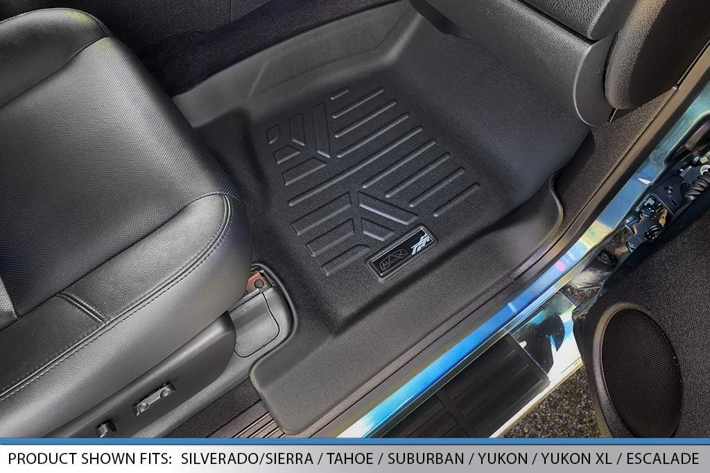 SMARTLINER Floor Mats 2 Row Liner Set for 2007-2014 Chevrolet Suburban