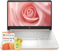 HP 14' HD Student Business Laptop Computer, 32GB RAM 640GB Storage, Intel N150 Processor, Windows 11 w/ 1-Year Microsoft 365, SD Card Reader, Long Battery Life, Fast Charge, NLY Earphones, Rose Gold