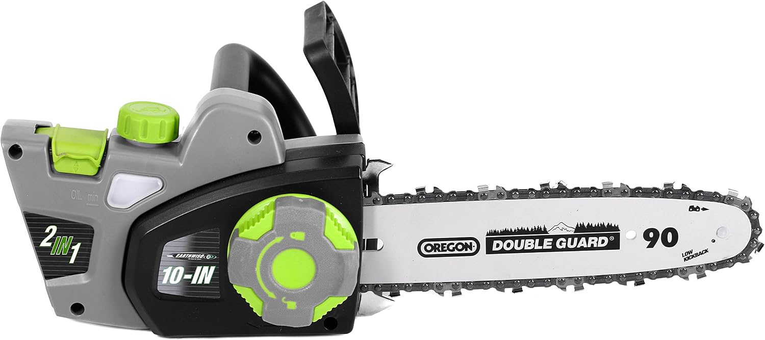 Earthwise CVPS43010 7-Amp 10-Inch Convertible 2-in-1 Corded Electric Pole Saw/Chainsaw