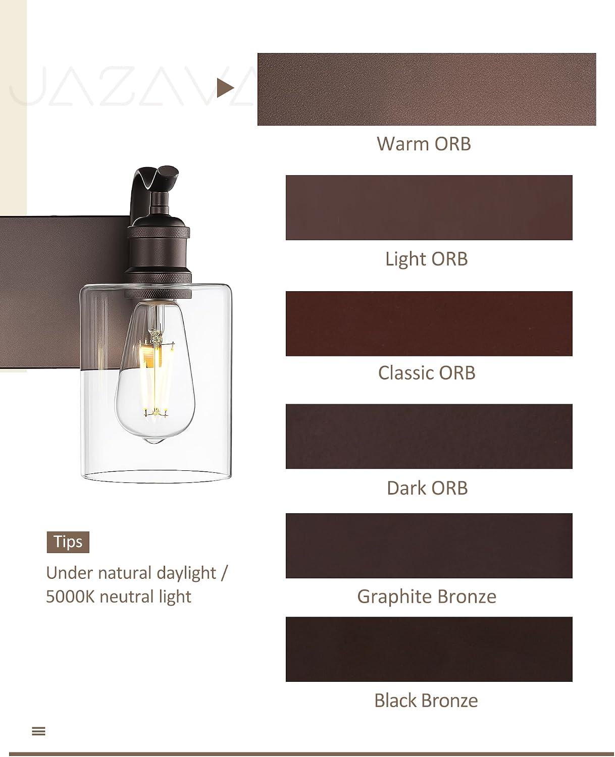 Bathroom Vanity Light Fixtures 8-Light Clear Glass Modern Wall Mounted Over Mirror Oil Rubbed Bronze - VL01ORB-8