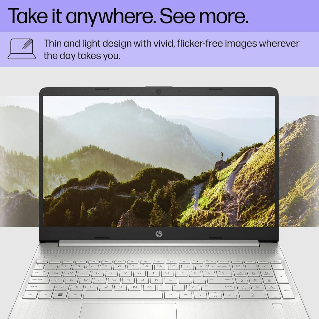 HP 15.6 Inch Student Laptop | Intel Pentium Silver, Quad-Core Processor | 16GB RAM, 512GB SSD | Windows 11 | Thin and Light | 11 HR Battery | Natural Silver | True Vision Cam | Intel UHD Graphics