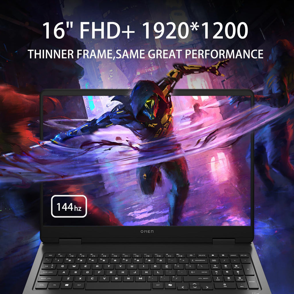 HP OMEN 16 Ultra Slim RTX 5060 2025 AI Pro Gaming Laptop, 16' FHD+ 144Hz, Intel Ultra 7 255H(Beats Intel i7-14700), NVIDIA RTX 5060, 32GB DDR5 RAM, 1TB SSD, Bundle with PCO Laptop Cooler