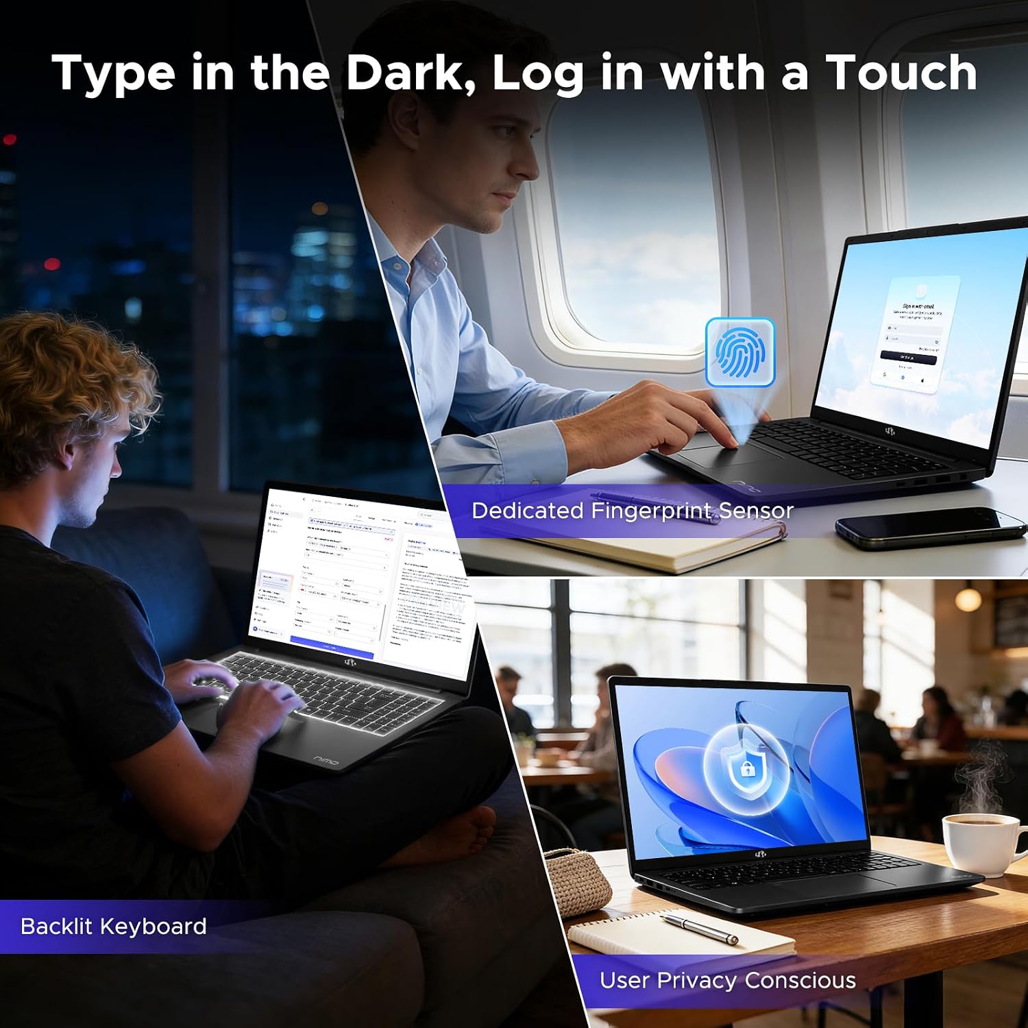 NIMO 15.6' IPS FHD-Business-Laptop, 8 Cores AMD Ryzen 7 Pro 6850U 32GB RAM 1TB SSD (Beat i7-1360P Up to 4.7GHz) Radeon 680M 100W Fast PD Backlit Keyboard for Content Creators & Student 2-Yr Warranty