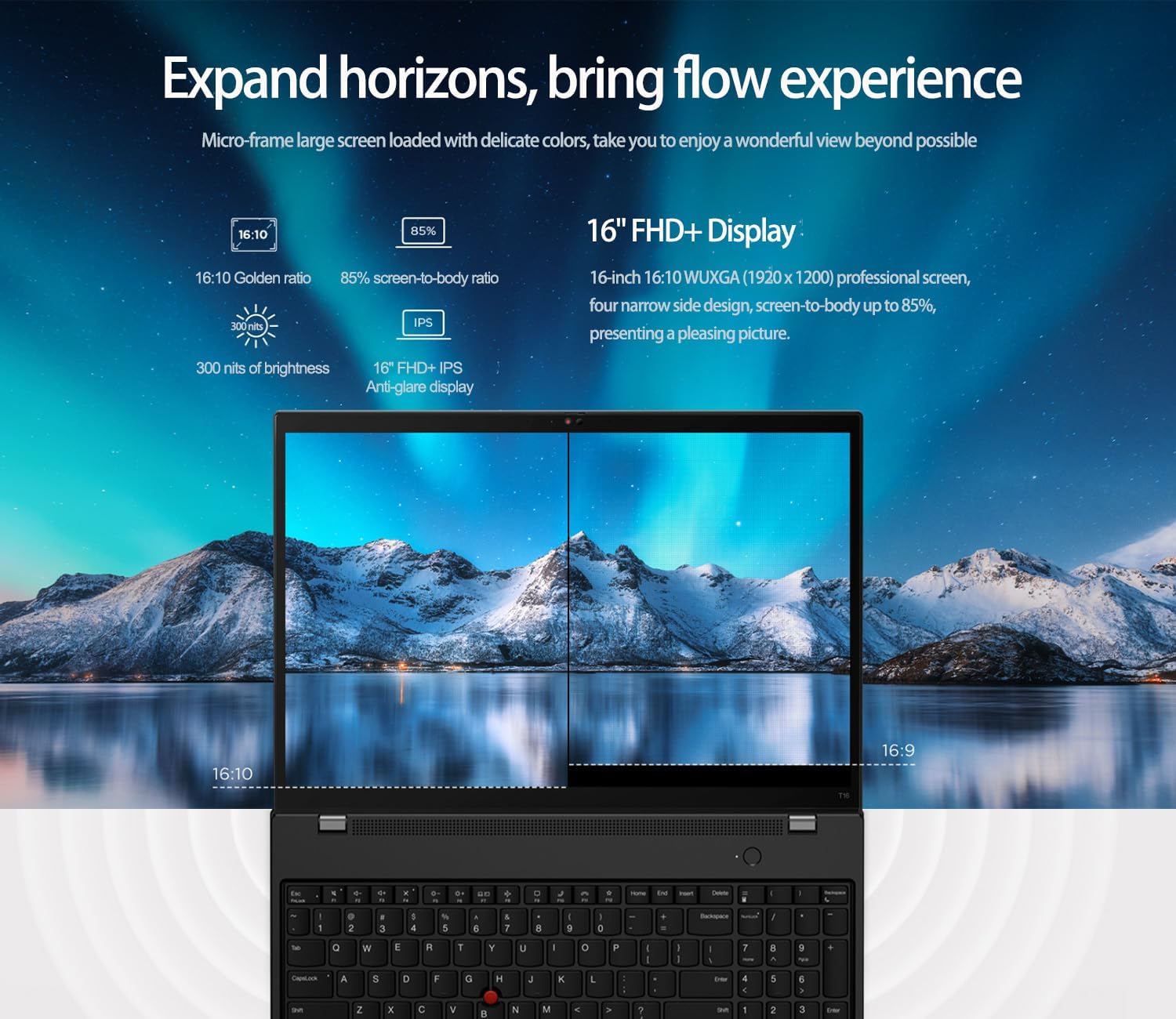 Lenovo ThinkPad T16 Business Laptop (16' FHD+ Anti-glare, 10-Core i7-1355U, 32GB DDR5 RAM, 1TB SSD), Fingerprint, Webcam w/Shutter, 2x Thunderbolt 4, Ethernet, Wi-Fi 6E, Win 11 Pro w/ AI Copilot