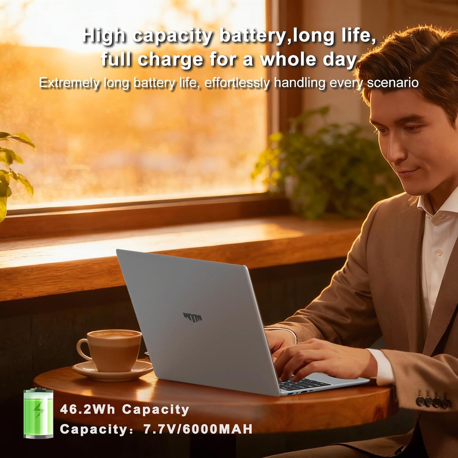 15.6 Inch Laptops Gold 6500Y Processor (Up to 3.4GHz) 16GB RAM 256GB SSD 1080P FHD IPS Display Computer with Fingerprint Recognition,Type-C,WiFi5, USB3.0, BT5.2 Webcam, HDMI, for Business and Students