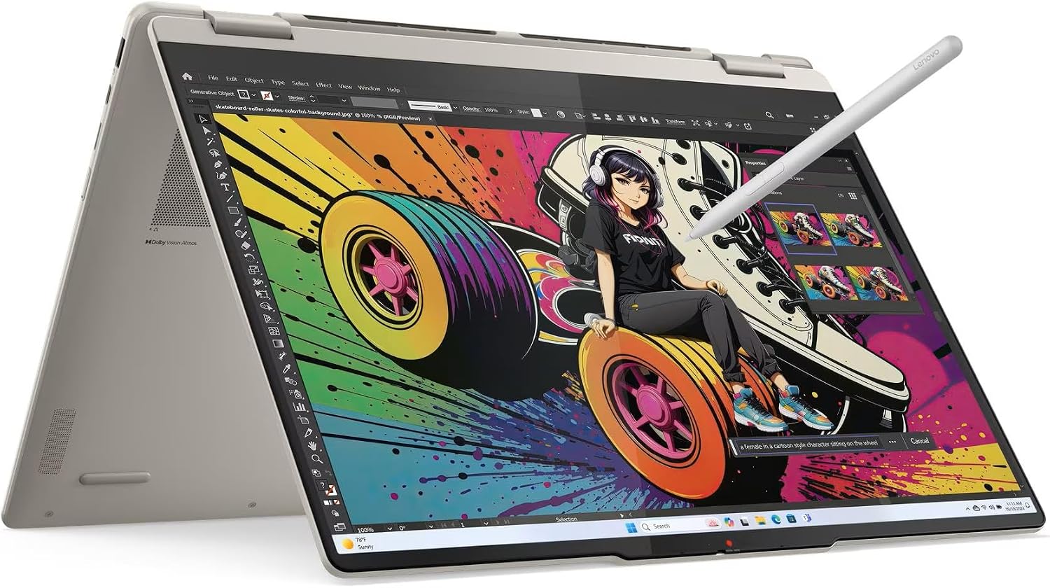 Lenovo Yoga 7 2-in-1 Copilot+ PC with AMD Ryzen AI 7 350 Processor, 16' WUXGA Touchscreen, 16GB LPDDR5X-7500MT/s Memory, 1TB SSD, Wi-Fi 7, Linear Pen, FHD/IR Hybrid Cam, FP Reader, and Windows 11 Pro