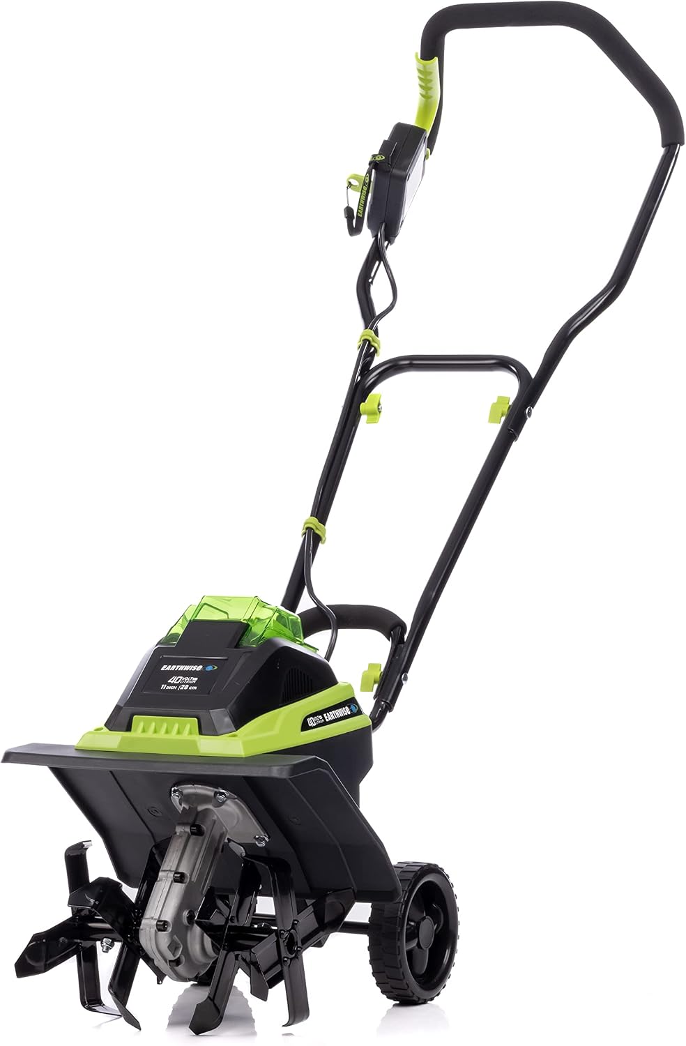 Earthwise Power Tools by ALM TC70040EW 11-Inch 40-Volt Lithium-Ion Cordless Electric Tiller/Cultivator, 4Ah Battery & Charger Included, Green