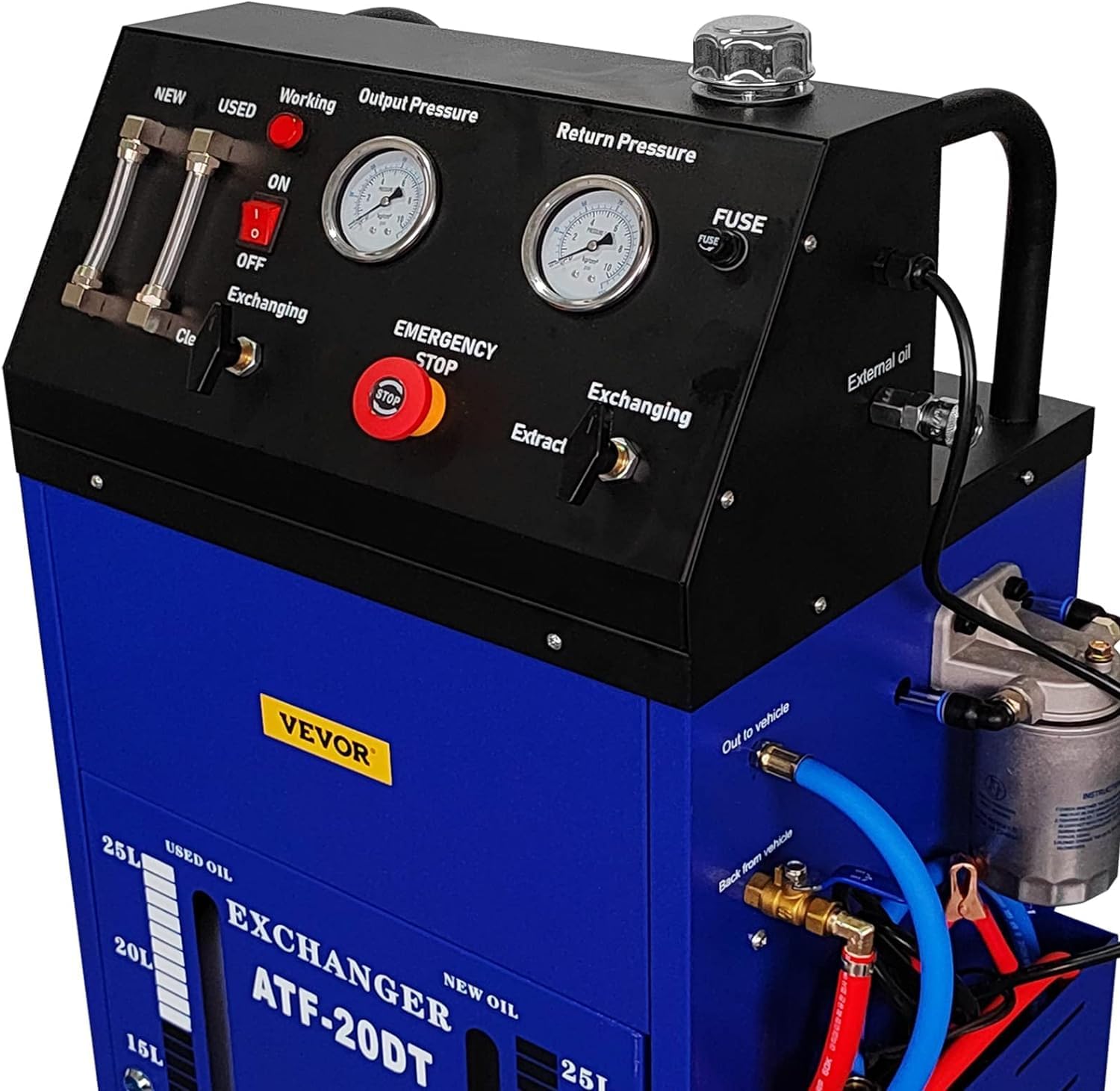 VEVOR Flush Machine DC12V 0-60PSI, Automatic Transmission Fluid Exchanger Heavy Duty Transmission Flush Machine for Small Gasoline Motor Car and Diesel Vehicle