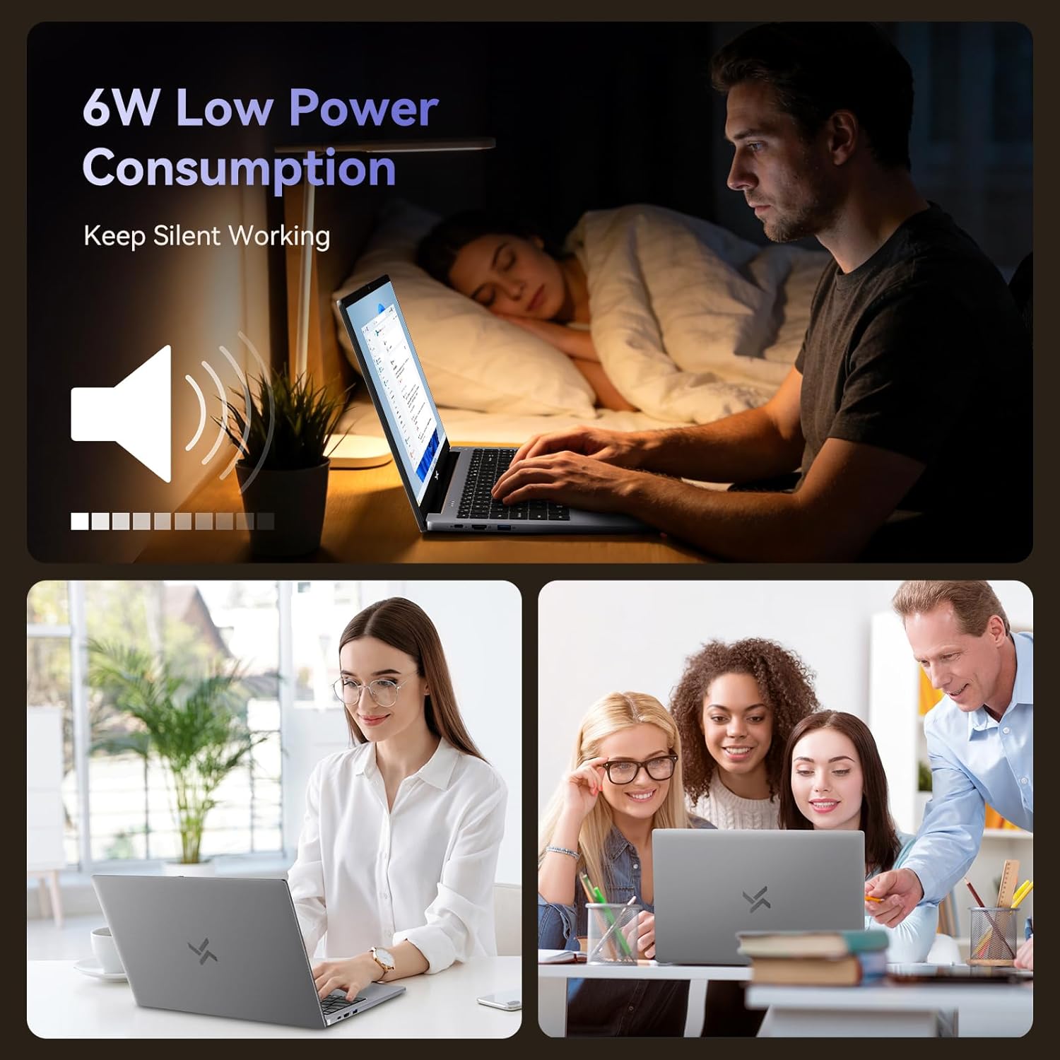 Huidun HiBook 6 15.6' N150 Laptop, 16GB RAM 512GB SSD, AI W-11 Notebook, FHD 1080P Screen, Full-Featured Type-C, Quiet Lightweight Computer, 3-Year Warranty, TUV Certified, Back to School
