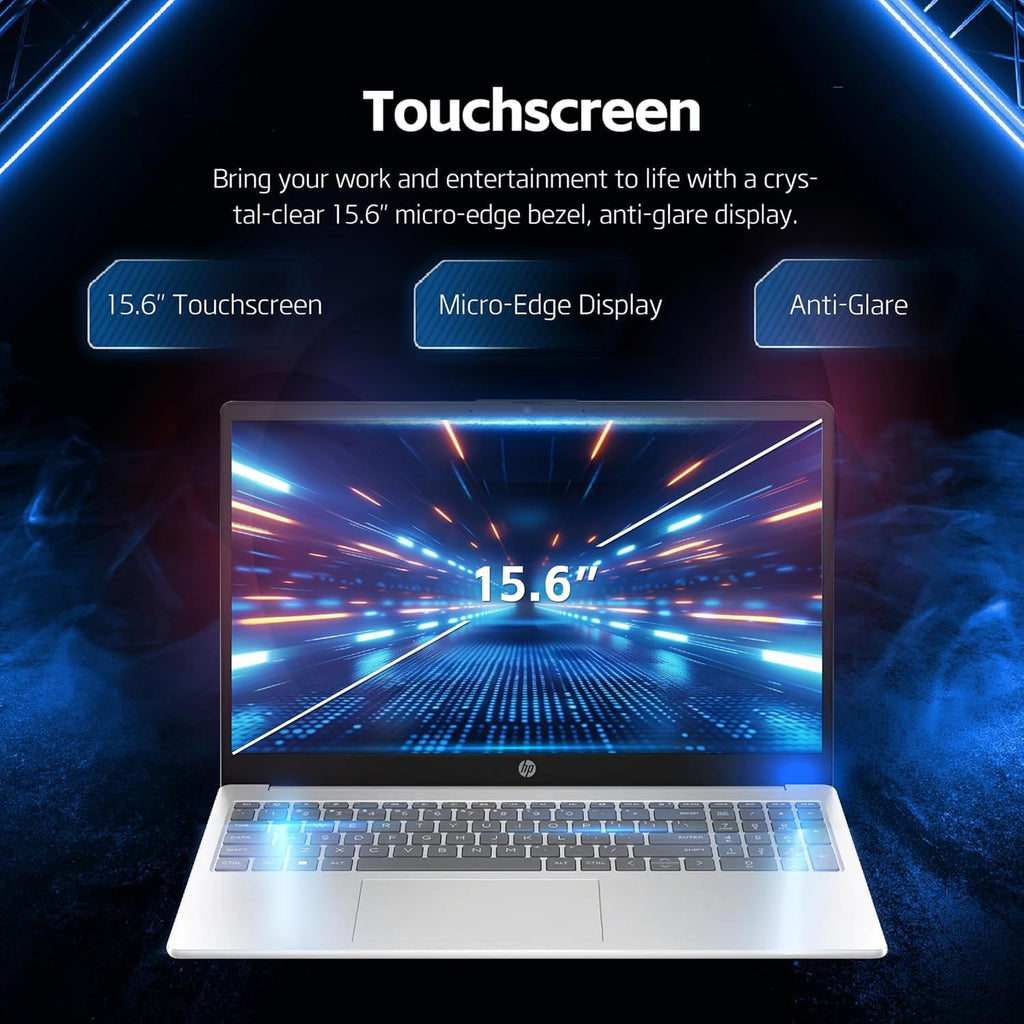 HP Ultrabook 15.6 FHD Touch-Screen Business Laptop Computer with Microsoft Office • 2025/2026 Edition • Intel 10 cores i5-1334U • Windows 11 • w/o Mouse (64GB RAM | 1TB SSD)