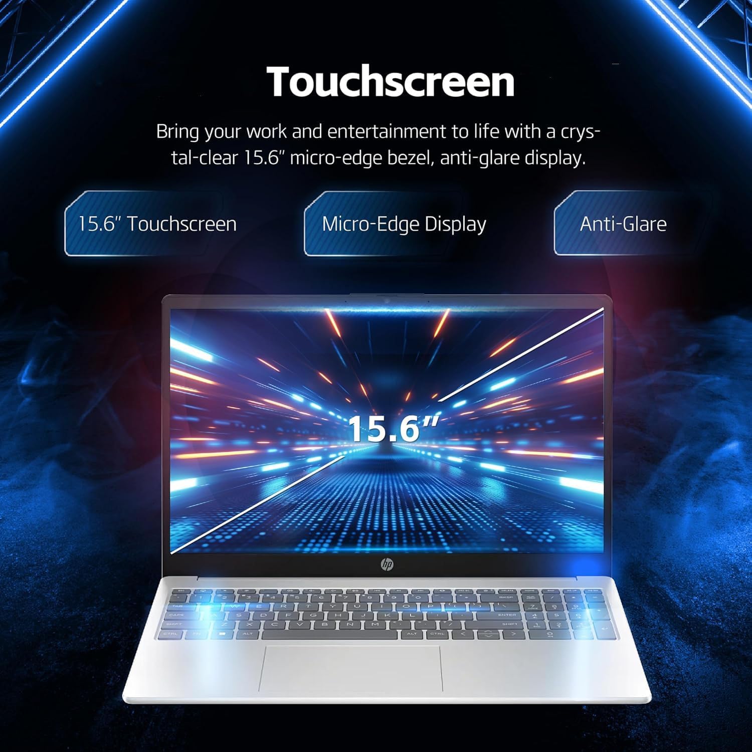 HP Ultrabook 15.6 FHD Touch-Screen Business Laptop Computer with Microsoft Office • 2025/2026 Edition • Intel 10 cores i5-1334U • Windows 11 • w/o Mouse (64GB RAM | 1TB SSD)