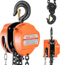 VEVOR Hand Chain Hoist, 3 Ton 6600 lbs Capacity, Manual Chain Block with Upgrade G80 Galvanized Chain, 20 ft Lifting Height, Heavy Duty Pulley Hoist for Garage Warehouse Automotive Machinery, Orange