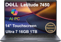 Dell Latitude 7450 7000 Ultralight Business AI PC Laptop (14' QHD+ Touchscreen, Intel 12-Core Ultra 7 165U (> i7-1355U), 16GB DDR5, 1TB SSD), Only 2.33 lb, Blue Magnesium, 2x Thunderbolt 4, Win 11 Pro