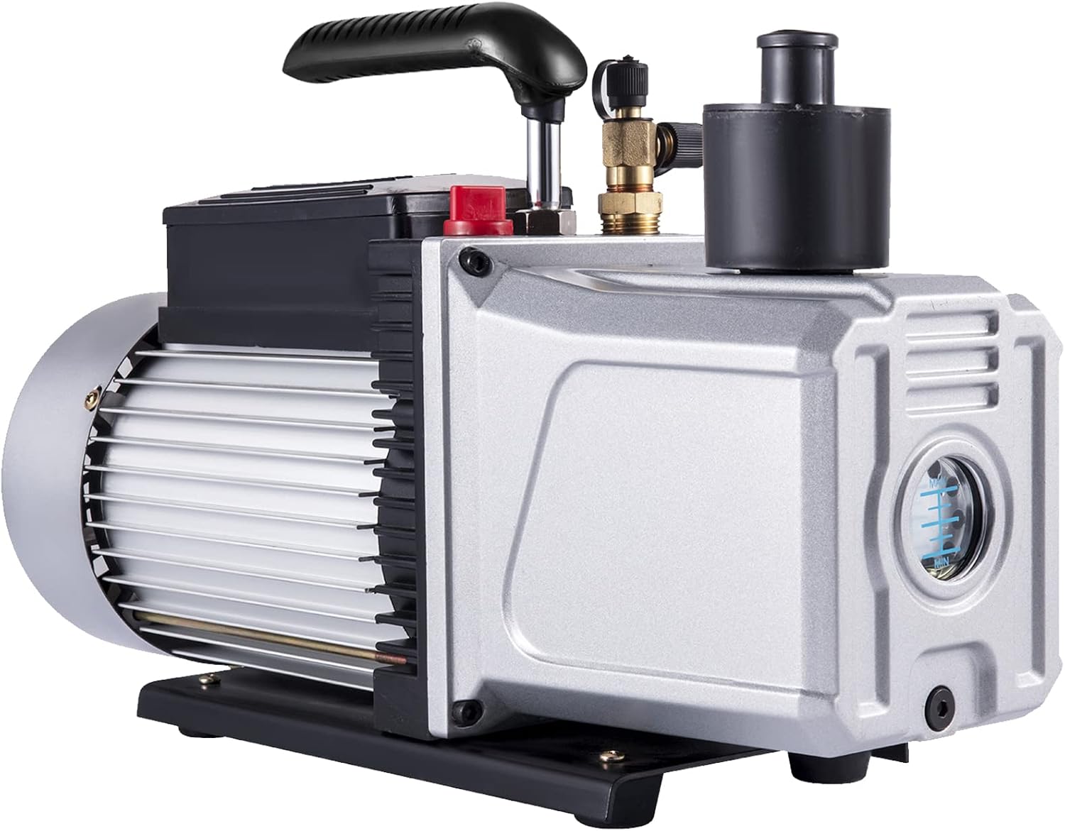 VEVOR Vacuum Pump 12CFM 1 HP Single Stage Air Conditioning Vacuum Pump 110V 5PA Ultimate Vacuum Refrigerant HVAC Air Tool Rotary Vane Vacuum Pump for Automobile Vacuum Evacuation