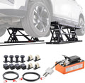 VEVOR Portable Car Lift, 5000 lbs Capacity, Heavy Duty Quick Lift with 25.6' Max Height, Pneumatic Pump, Wheels, 4 Rubber Pads & 4 Lifting Columns for Cars, Compact SUVs, Mini Trucks, Garage or Shop