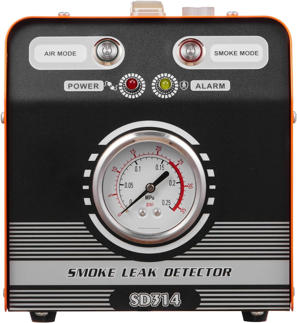 VEVOR Automotive Smoke Machine Leak Detector, EVAP Smoke Machine Leak Tester with Built-in Air Pump & Pressure Gauge, Dual-Mode Diagnostic Leak Detector for Vacuum, Fuel, Pipeline System Testing