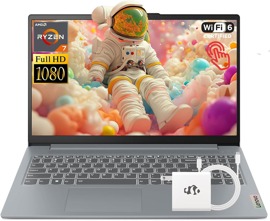 Lenovo IdeaPad Slim 3 15.6' FHD Touchscreen Laptop, AMD Ryzen 7 5825U(8-Core up to 4.50 GHz), 16GB RAM 1TB SSD, Wi-Fi 6, Privacy Webcam, Numeric Keypad, Win 11, W/Accessory, for Business and Gaming