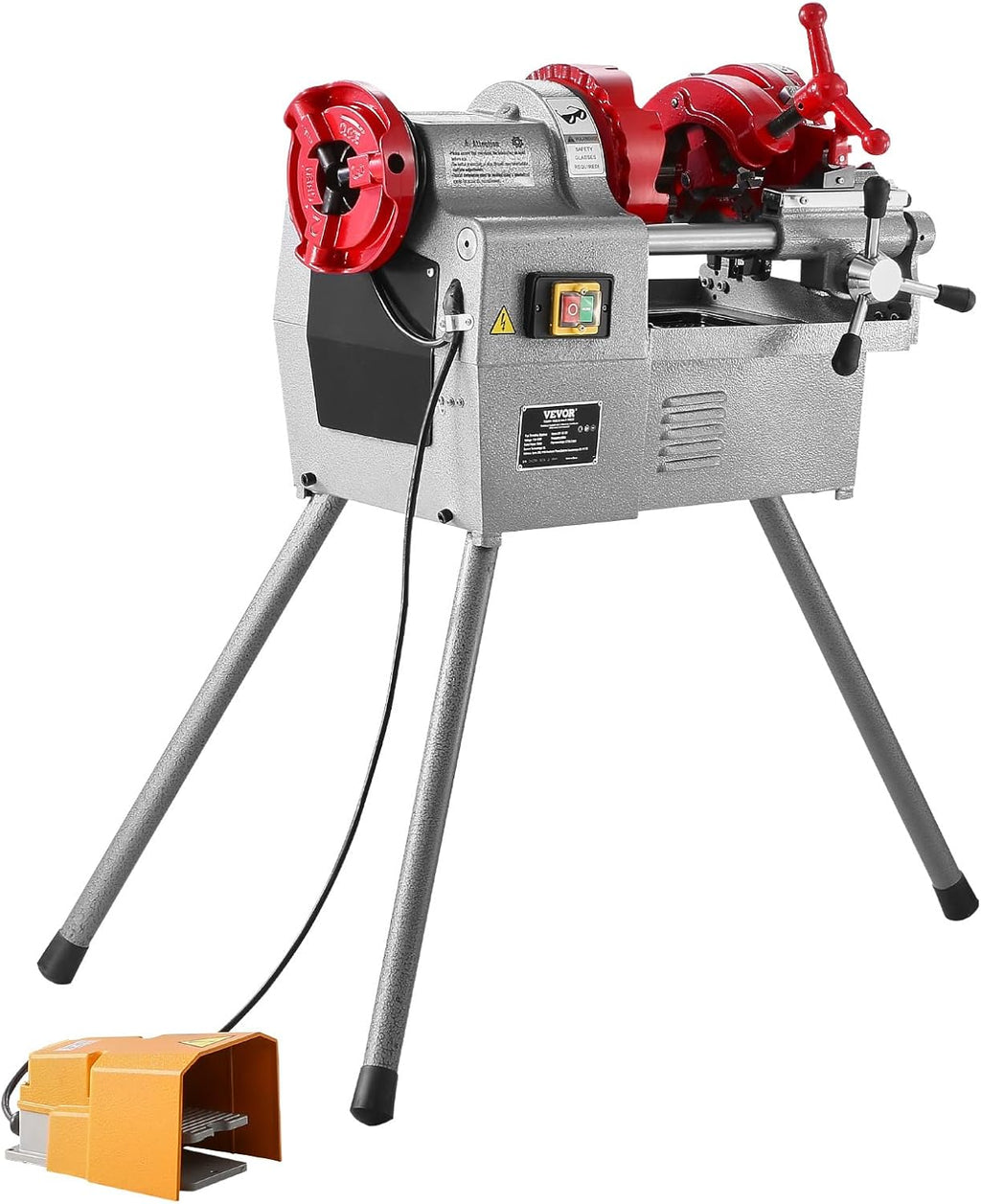 VEVOR Electric Pipe Threader Machine, 750W 28RPM Threading Cutting Machine, 1/2 to 2 inch Pipes Threading Cutter Tool with Foot Pedal for Plumbing, Automotive Repairs, Metalworking