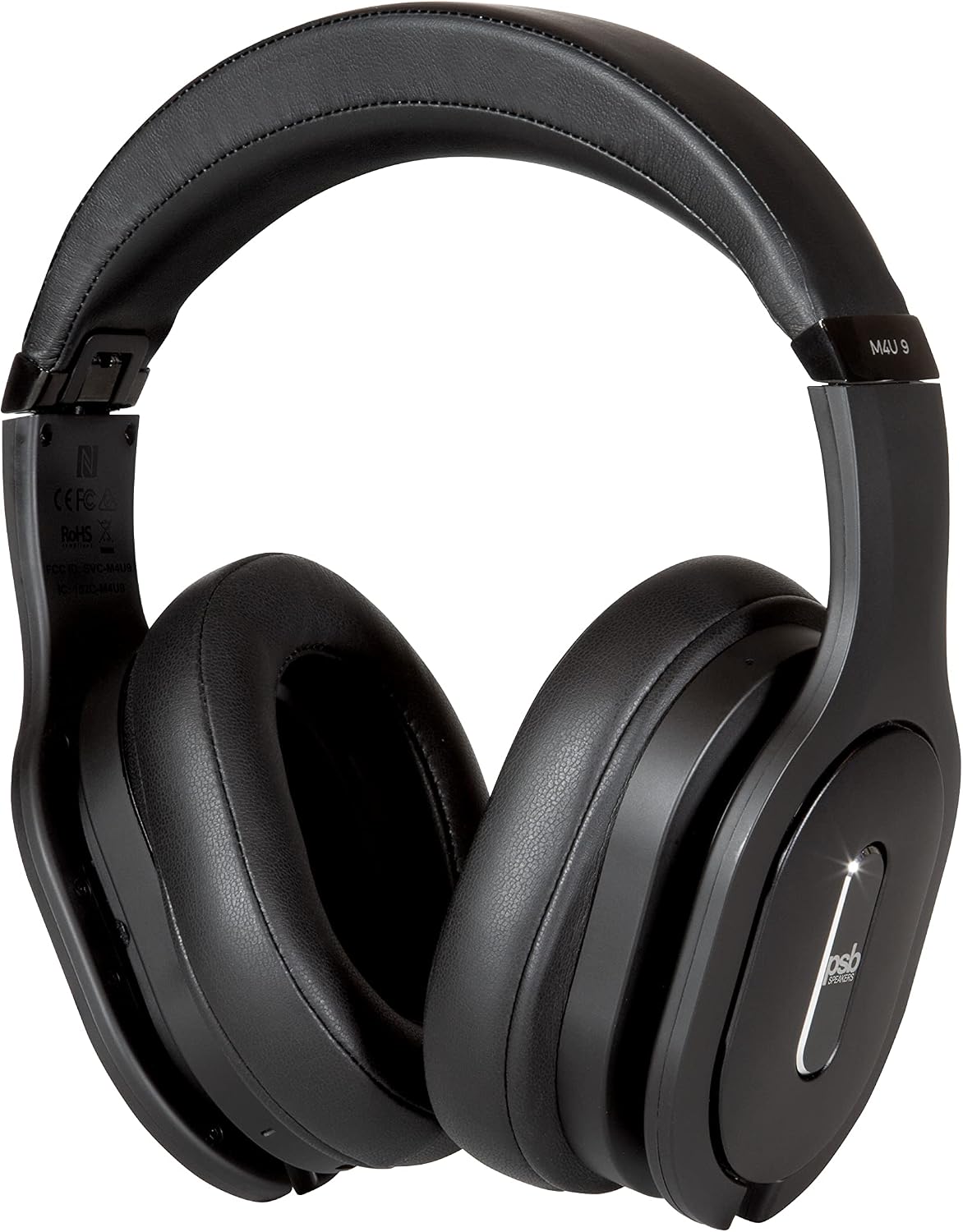 PSB Speakers M4U 9 Over-Ear Wireless Active Noise Cancelling Headphone, Jet Black