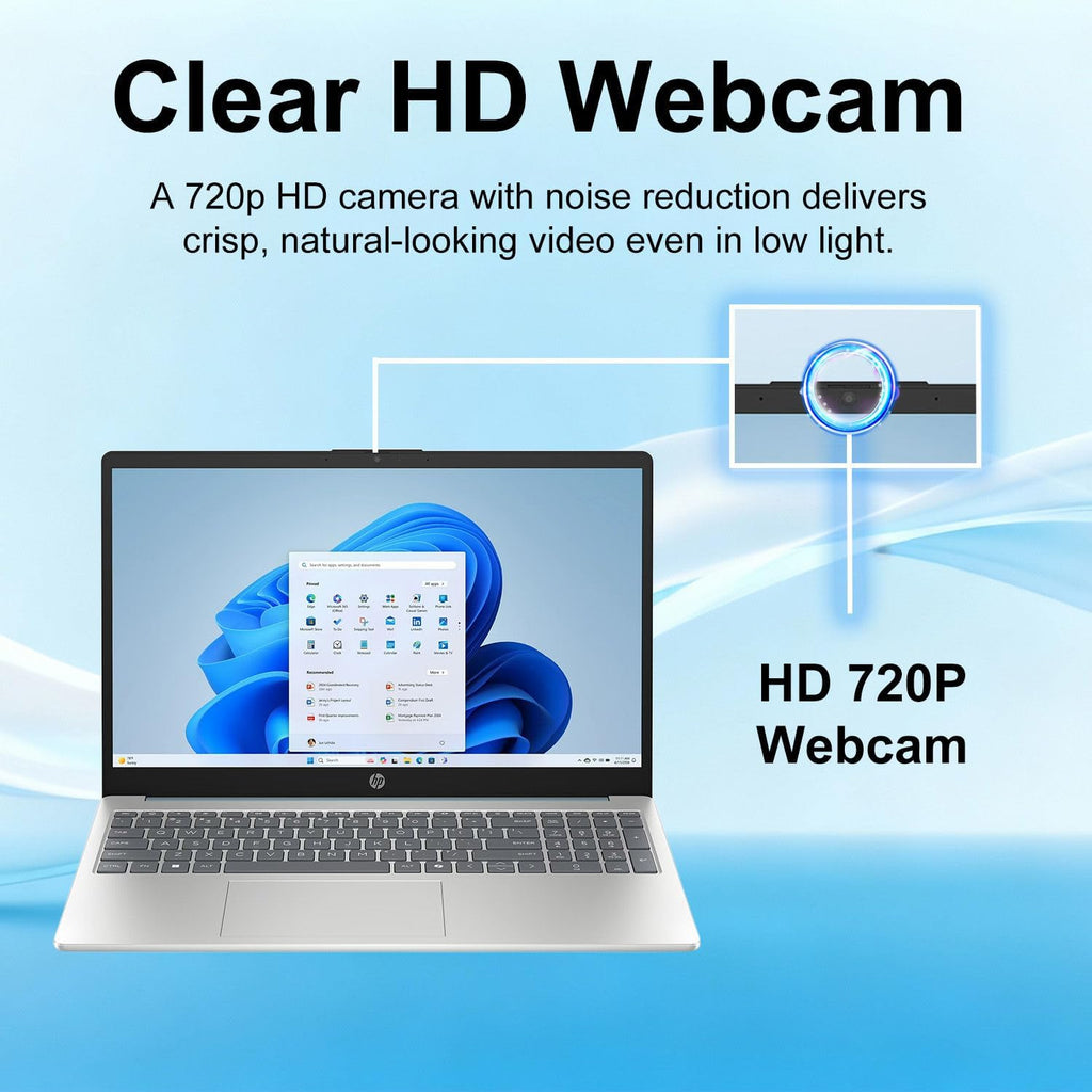 HP Pavilion 2025 Touchscreen Laptop Computer | Intel i3 High-Performance CPU | Thin & Portable | Up to 10H Long Battery Life | 16GB RAM | 256GB PCIe SSD | WOWPC USB | School, Business & Productivity