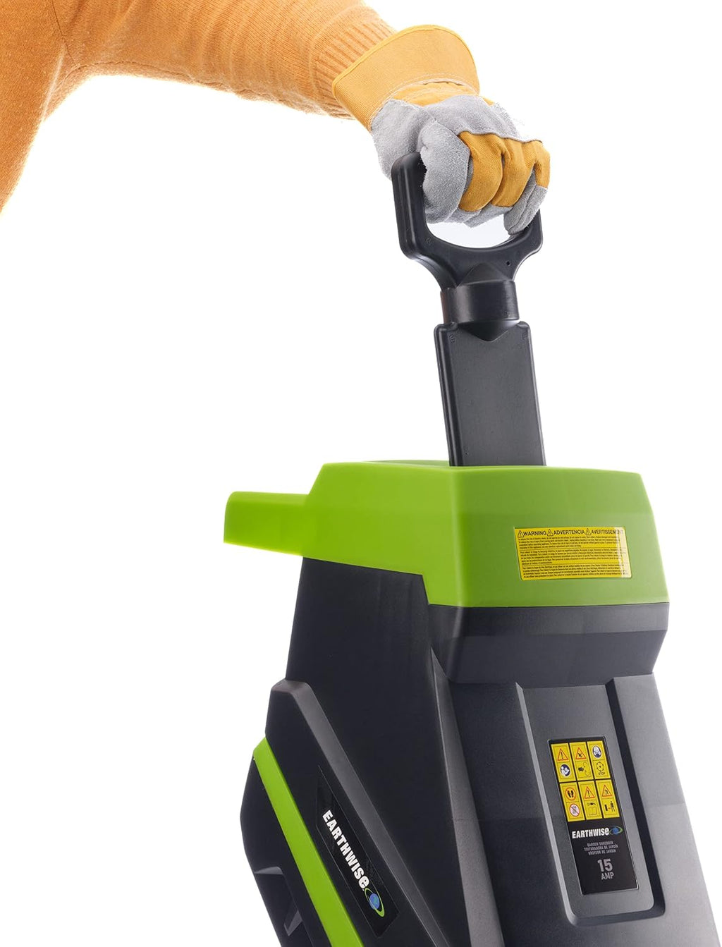 Earthwise GS015 15-Amp Electric Corded Chipper/Shredder with Collection Bag