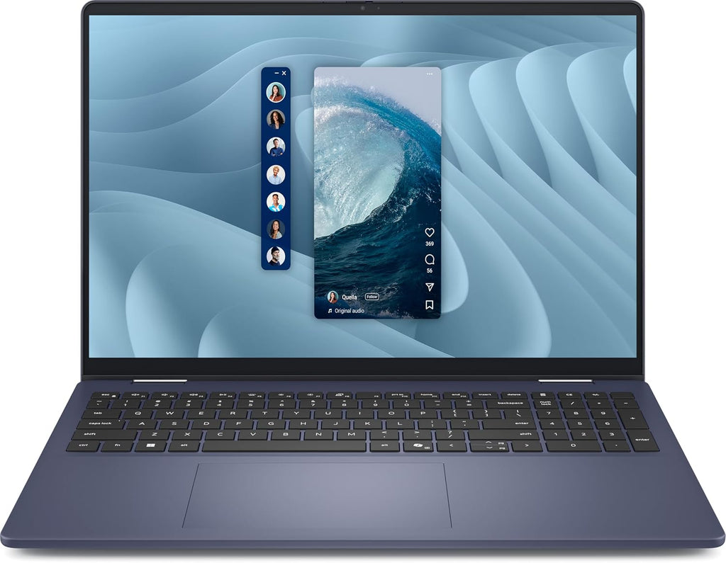 Dell 2025 Personal Laptop | 16 Plus 2-in-1 | 16' 2560x1600 Touch IPS | Intel 8-Core Ultra 9 288V | Arc Graphics | 32GB LPDDR5 | 2TB SSD | Win11 Pro | Wi-Fi 7 - BT 5.3 - Backlit KB - Webcam - Blue