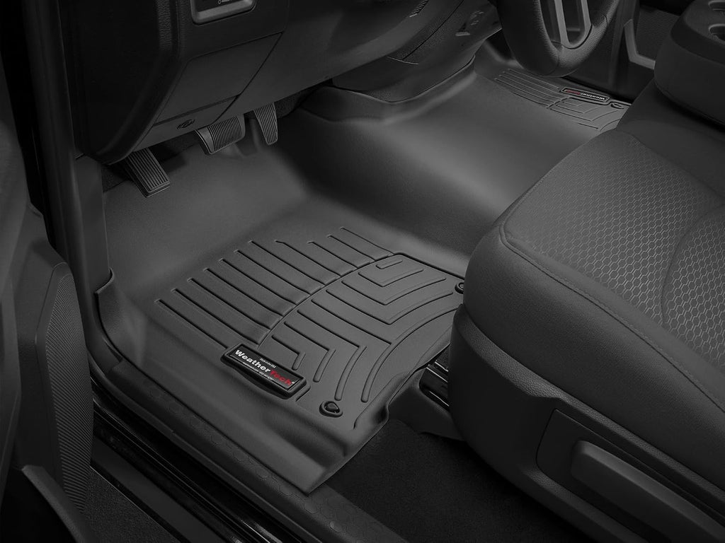 WeatherTech Custom Fit FloorLiners for Dodge Ram Truck 1500/1500 Classic, 2500/3500-1st Row - Over The Hump (444641), Black