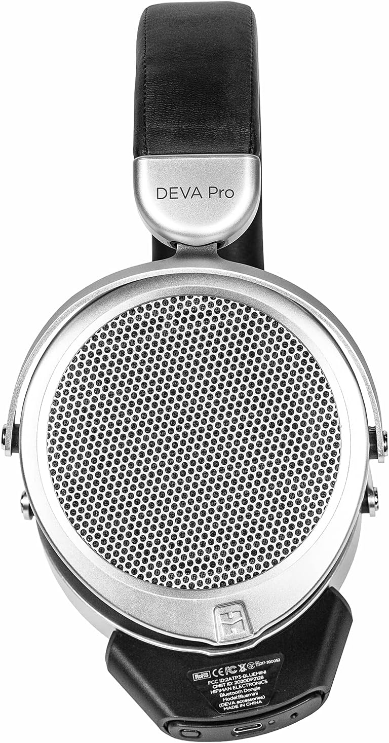 HIFIMAN Deva-Pro Over-Ear Full-Size Open-Back Planar Magnetic Headphone with Bluetooth Dongle/Receiver, Himalaya R2R Architecture DAC, Easily Switch Between Wired and Wireless, Bluetooth 5.0