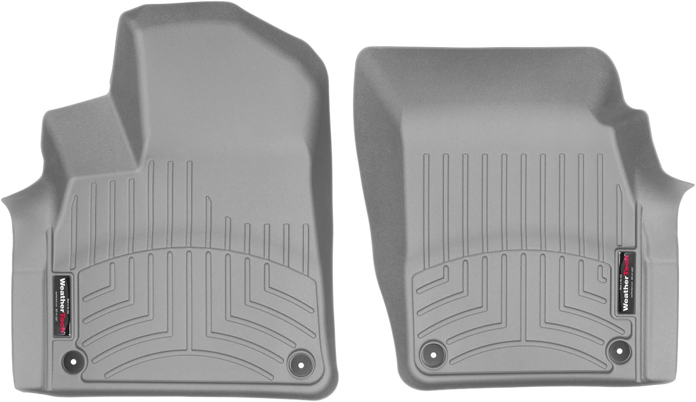 WeatherTech Custom Fit FloorLiners for Audi SQ7, Q7, SQ8-1st Row (468871), Grey