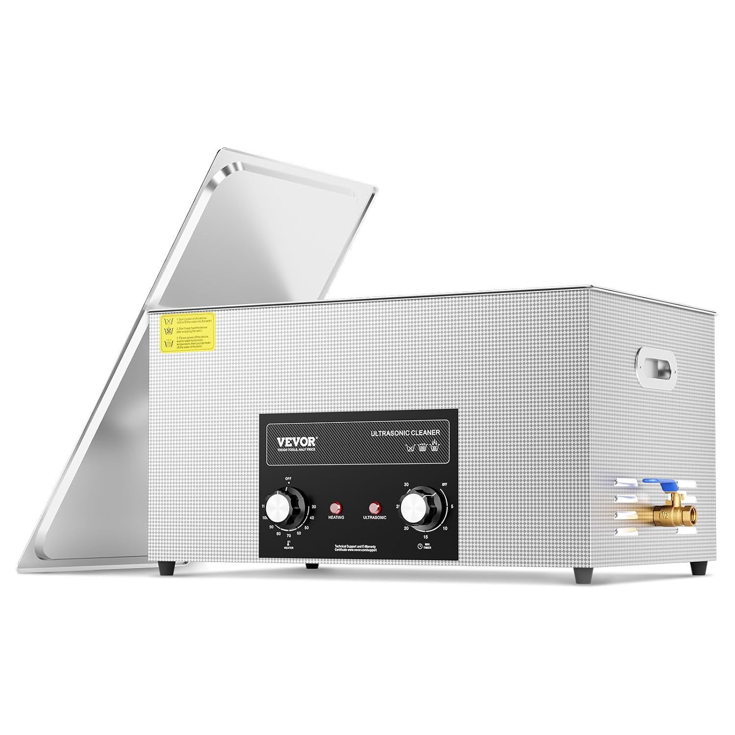 VEVOR 22L Sonic Cleaner with Heater Timer & Basket, Professional Digital Sonic Cavitation Machine, 480W Cleaning Machine for Lab Tools, Metal Parts, Carburetor, Brass, Auto Parts, Engine Parts