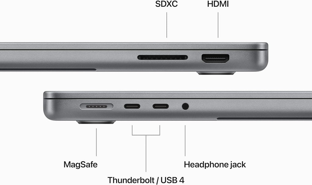Apple 2023 MacBook Pro Laptop M3 chip with 8‑core CPU, 10‑core GPU: 14.2-inch Liquid Retina XDR Display, 8GB Unified Memory, 1TB SSD Storage; Space Gray with AppleCare+ (3 Years)