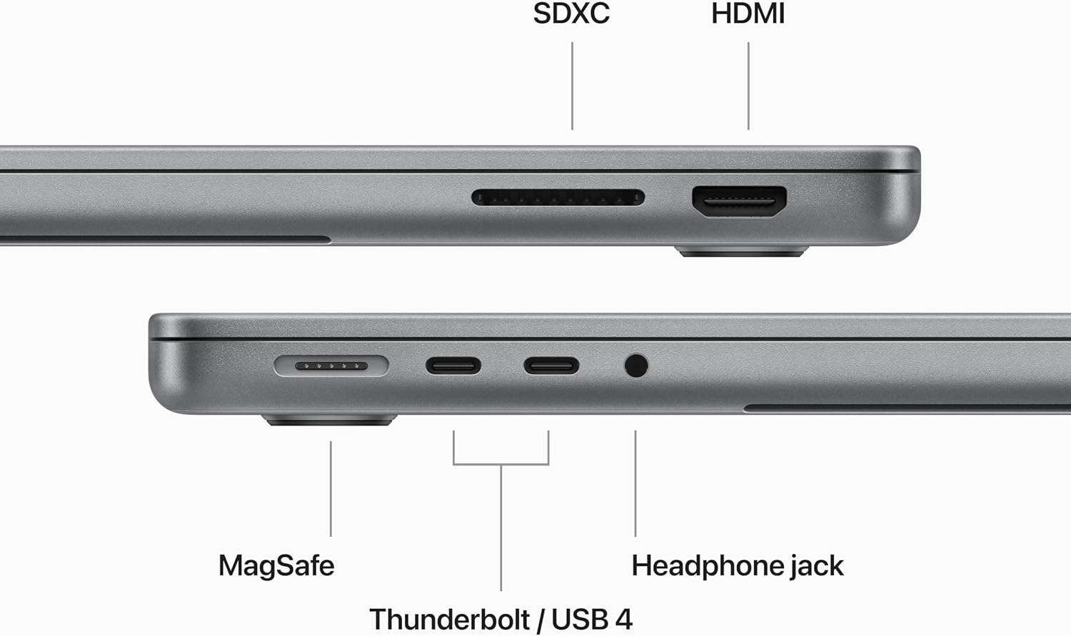 Apple 2023 MacBook Pro Laptop M3 chip with 8‑core CPU, 10‑core GPU: 14.2-inch Liquid Retina XDR Display, 8GB Unified Memory, 1TB SSD Storage; Space Gray with AppleCare+ (3 Years)