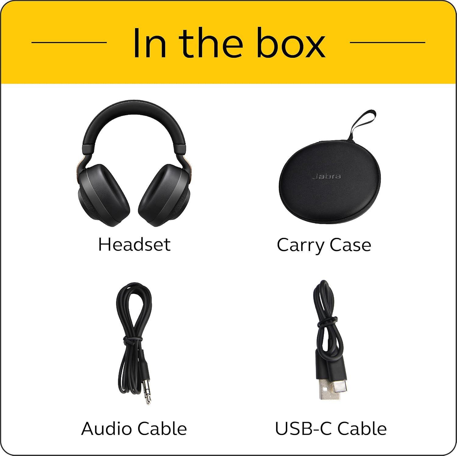 Jabra Elite 85h Wireless Noise-Canceling Headphones, Copper Black – Over Ear Bluetooth Headphones Compatible with iPhone & Android - Built-in Microphone, Long Battery Life - Rain & Water Resistant